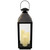 Lantern with Flameless LED Candles - 24" - Gold and Brushed Black - IMAGE 6