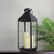 24" Gold Brushed Black Candle Lantern with Flameless LED Candles - IMAGE 3