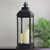 28" Large Black Brushed Gold Lantern With Flameless LED Candles - IMAGE 3