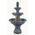 Three-Tier New Orleans Outdoor Garden Water Fountain - 53" - Ash Finish - IMAGE 1