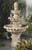 55" Three Tier Outdoor Patio Garden Water Fountain - Limestone Finish - IMAGE 1