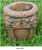 Set of 2 Saddle Stone Finished Outdoor Garden Fluted Urn Planters 27" - IMAGE 2