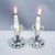 2-Piece Silver Plated Small Traditional Sabbath Candle Stick Holders - IMAGE 4