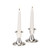 2-Piece Silver Plated Small Traditional Sabbath Candle Stick Holders - IMAGE 1