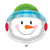 Snowman Face Disposable Christmas Tray - 14" - Club Pack of 12 - IMAGE 3