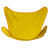 35" Yellow Solid Replacement Cover for Butterfly Chair - IMAGE 1