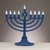 11.5" Blue and Clear Star of David Hanukkah LED Bulbs Menorah - IMAGE 3