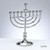 8.5" Silver Traditional Style Hanukkah Menorah with Star of David - IMAGE 3