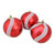 3ct White and Red Peppermint Twist Shatterproof Swirled Christmas Ornaments 4.75" (120mm) - IMAGE 1
