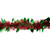 12' x 4" Shiny Red and Green Christmas Tinsel Garland with Holly Leaves - Unlit - IMAGE 3