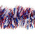 Wide Cut Tinsel Patriotic Garland - Unlit - 12' x 4" - IMAGE 4