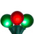 Satin G50 Globe Indoor Outdoor Patio Lights - Green and Red - 14' Green Wire - 15ct - IMAGE 2