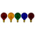 Pack of 5 Transparent Multi-Color G40 Globe Christmas Replacement Light Bulbs 2" - IMAGE 2
