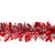 Wide Cut Christmas Tinsel Garland - 12' x 4" - Red and Silver - Unlit - IMAGE 2