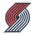 Set of 2 Red and Black NBA Portland Trail Blazers Emblem Stick-on Car Decals 2.75" x 3" - IMAGE 1