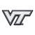 Set of 2 White NCAA Virginia Tech Hokies Emblem Automotive Stick-On Car Decals 1.5" x 3" - IMAGE 1