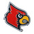 Set of 2 Red NCAA University of Louisville Cardinals Emblem Stick-on Car Decals 2.75" x 3" - IMAGE 1