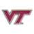 Set of 2 Wine Red NCAA Virginia Tech Hokies Emblem Stick-on Car Decals 1.5" x 3" - IMAGE 1
