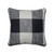 16.5" White and Black Plaid Motif Square Throw Pillow - IMAGE 1