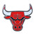 Set of 2 Red NBA Chicago Bulls 3D Emblem Stick-on Car Decals 2.75" x 3" - IMAGE 1