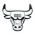 Set of 2 White and Black NBA Chicago Bulls Emblem Automotive Stick-On Car Decals 2.5" x 3" - IMAGE 1