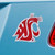 Set of 2 Red NCAA Washington State University Cougars Stick-on Car Decals 3" x 3" - IMAGE 2