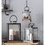 Set of 3  Rectangle Panel Rustic Lanterns 21.5” - IMAGE 2