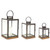 Set of 3  Rectangle Panel Rustic Lanterns 21.5” - IMAGE 1