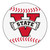 NCAA Valdosta State University  Blazers Baseball Shaped Mat Round Area Rug - IMAGE 1