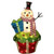 27" Lighted Sparkling Sisal Snowman Cupcake Christmas Yard Art Decoration - IMAGE 1