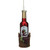 6.25" Red and Gold Wine Bottle in Basket Christmas Ornament - IMAGE 1