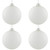 Matte Frosted Christmas Glass Ball Ornaments - 4" (100mm) - White - 4ct - IMAGE 2
