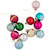 Floral and Striped Christmas Glass Ball Ornaments - 2.5" (60mm) - Multi - 12ct