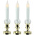 Set of 3 White LED C5 Flickering Window Christmas Candle Lamps with Timer 8.5" - IMAGE 1