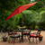 9ft Outdoor Patio Market Umbrella with Hand Crank and Tilt, Terracotta - IMAGE 3