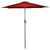 9ft Outdoor Patio Market Umbrella with Hand Crank and Tilt, Terracotta - IMAGE 1