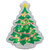 Lighted Holographic Christmas Tree Window Silhouette - 12.5" - Clear Lights - IMAGE 2