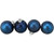 4ct Blue and White Speckled 2-Finish Christmas Ball Ornaments 3.25" (80mm) - IMAGE 3