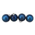 4ct Blue and White Speckled 2-Finish Christmas Ball Ornaments 3.25" (80mm) - IMAGE 1