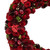 20" Red Wooden Rose and Berry Artificial Christmas Wreath - Unlit - IMAGE 3