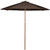 8.5ft Outdoor Patio Market Umbrella with Wooden Pole, Brown - IMAGE 1
