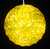 6" Yellow LED Lighted Hanging Christmas Crystal Sphere Ball Outdoor Decoration - IMAGE 2