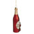 5.75" Red Wine Bottle Glass Christmas Ornament - IMAGE 4