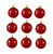 9ct Red Hot Mirrored Glass Disco Ball Christmas Ornaments 1.5" (40mm) - IMAGE 1