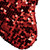 19" Shiny Metallic Red Sequined Christmas Stocking with Velveteen Cuff - IMAGE 5