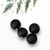 Shatterproof 4-Finish Christmas Ball Ornaments - 3" (75mm) - Jet Black - 16ct - IMAGE 1