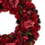 Red Wooden Rose and Berry Artificial Wreath, 13-Inch, Unlit - IMAGE 3