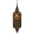 35" Black and Gold Moroccan Style Hanging Lantern Ceiling Light Fixture - IMAGE 1