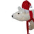 26" Lighted Tinsel Polar Bear Wearing Santa Hat Christmas Yard Art Decoration - IMAGE 2