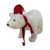 26" Lighted Tinsel Polar Bear Wearing Santa Hat Christmas Yard Art Decoration - IMAGE 3